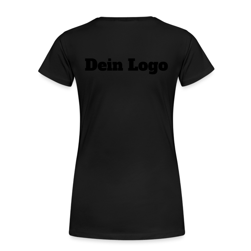 Frauen Premium T-Shirt mit deinem Logo - Schwarz