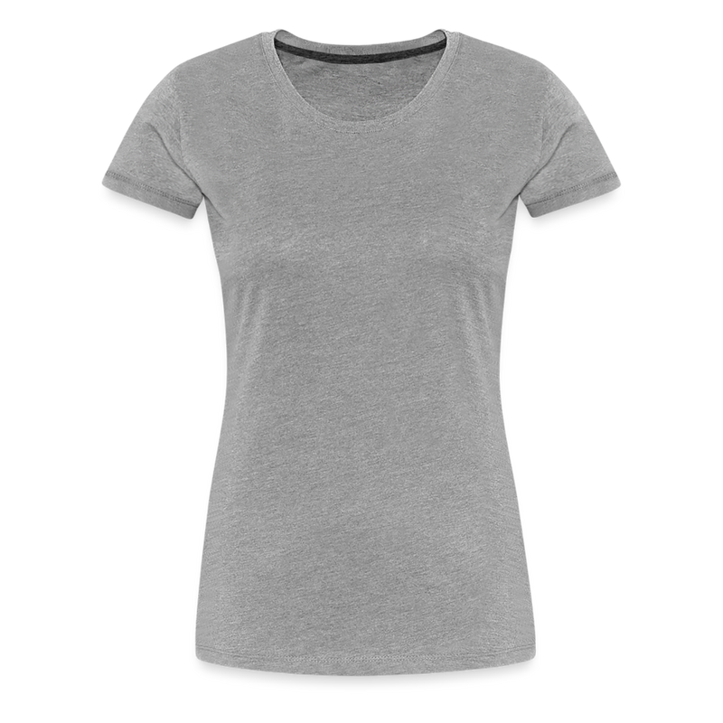 Frauen Premium T-Shirt mit deinem Logo - Grau meliert