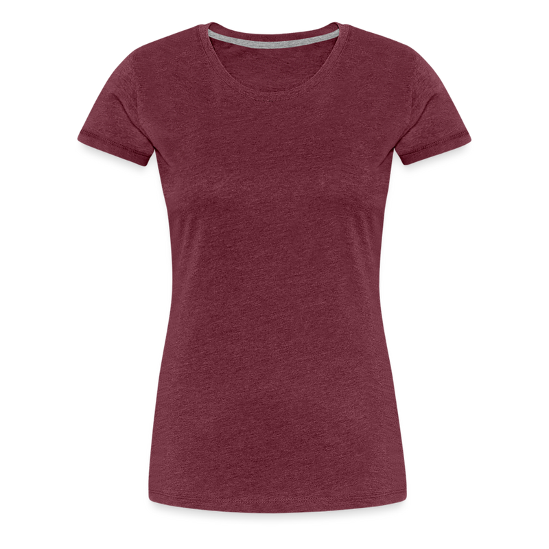 Frauen Premium T-Shirt mit deinem Logo - Bordeauxrot meliert