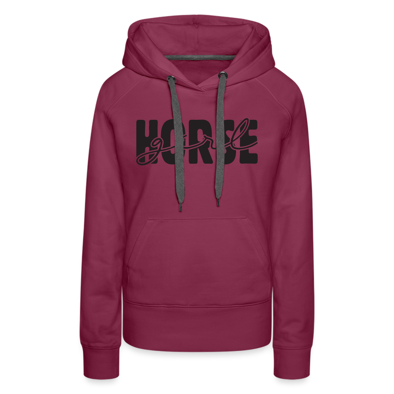 Frauen Premium Hoodie Horse Girl - Bordeaux