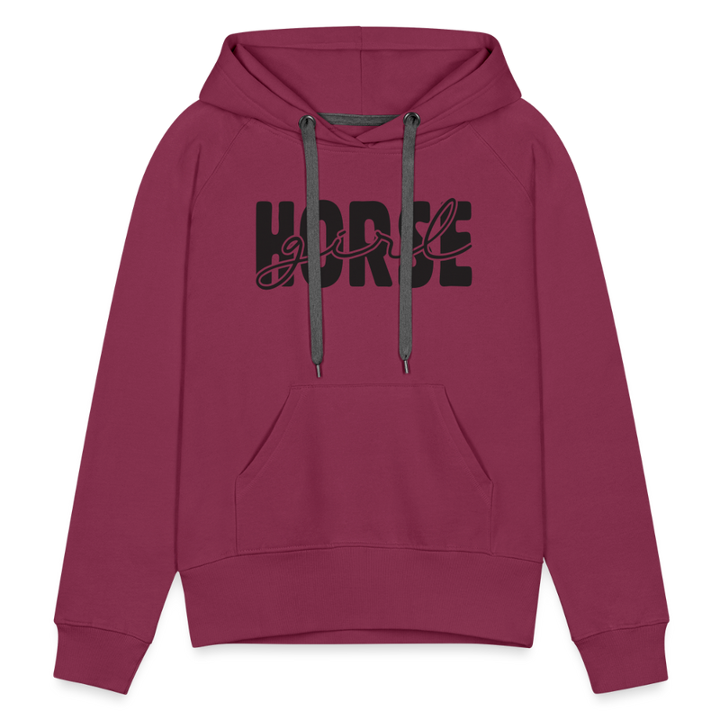 Frauen Premium Hoodie Horse Girl - Bordeaux