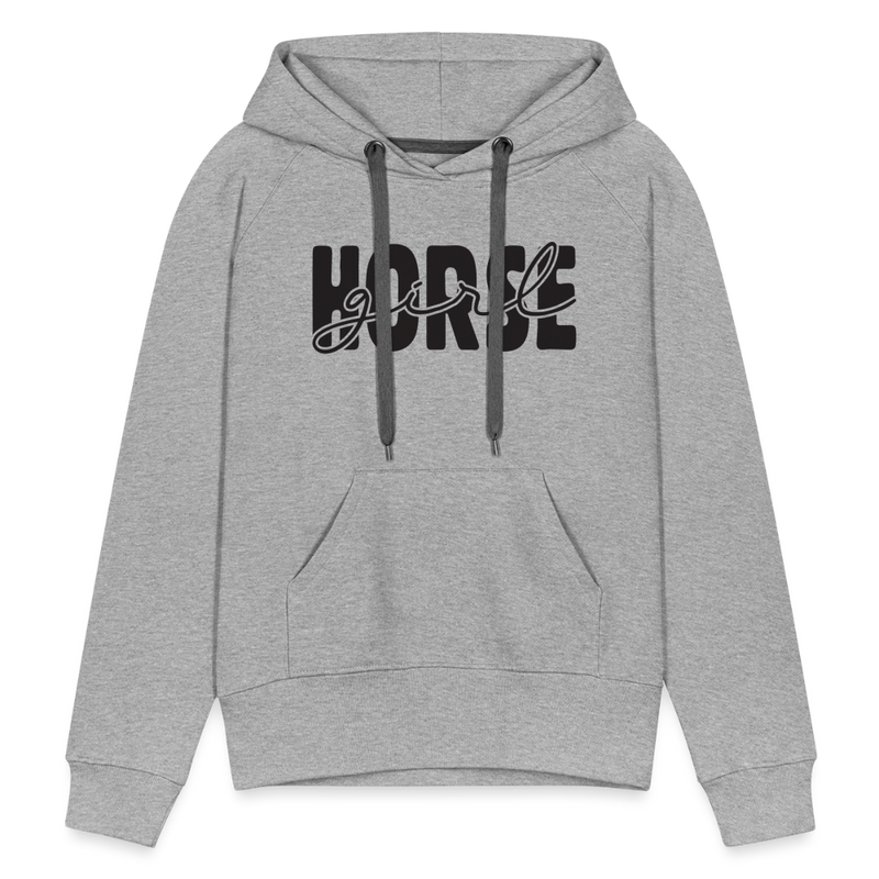 Frauen Premium Hoodie Horse Girl - Grau meliert