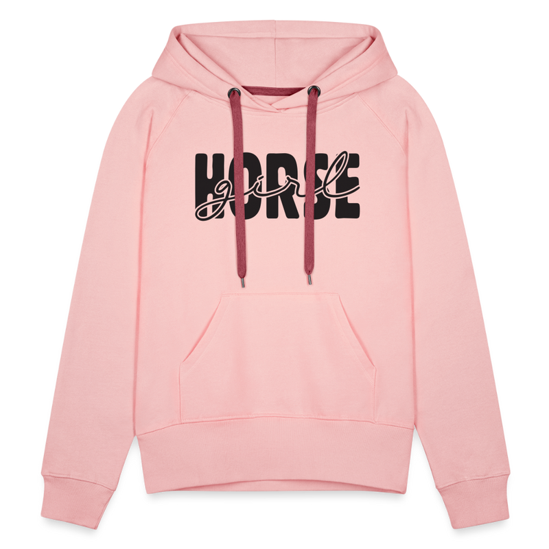 Frauen Premium Hoodie Horse Girl - Kristallrosa