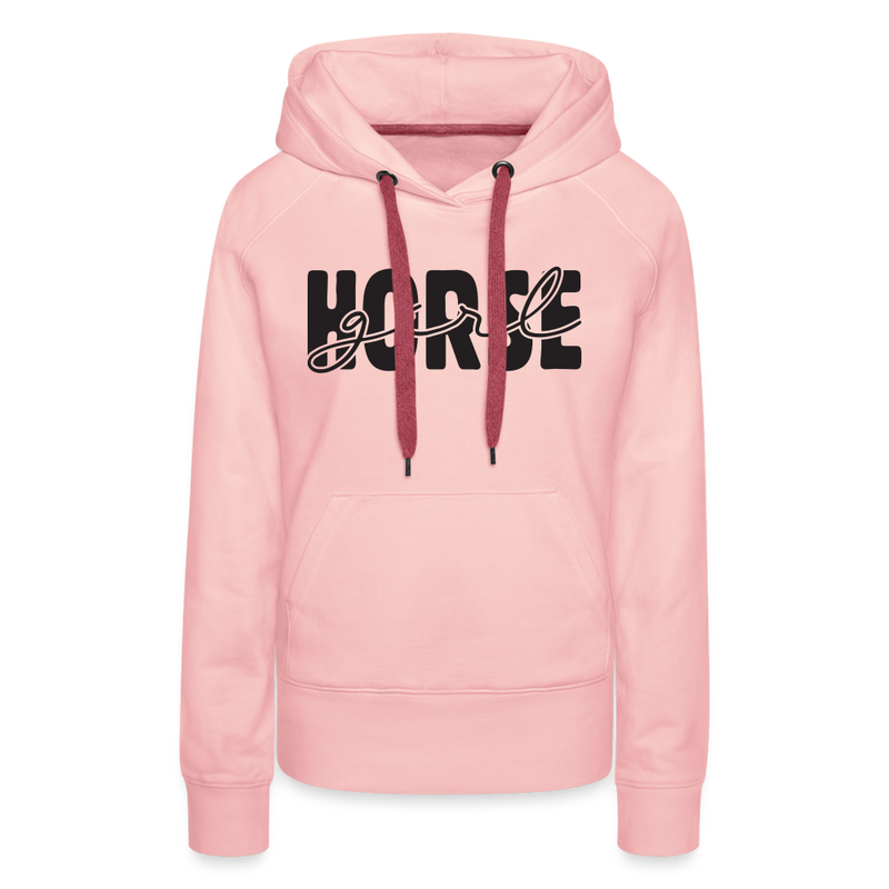 Frauen Premium Hoodie Horse Girl - Kristallrosa