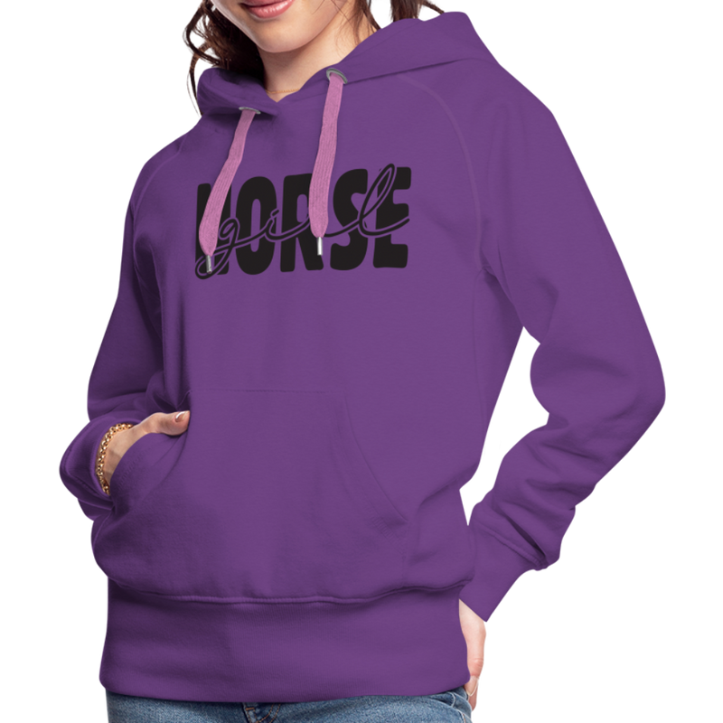 Frauen Premium Hoodie Horse Girl - Purple