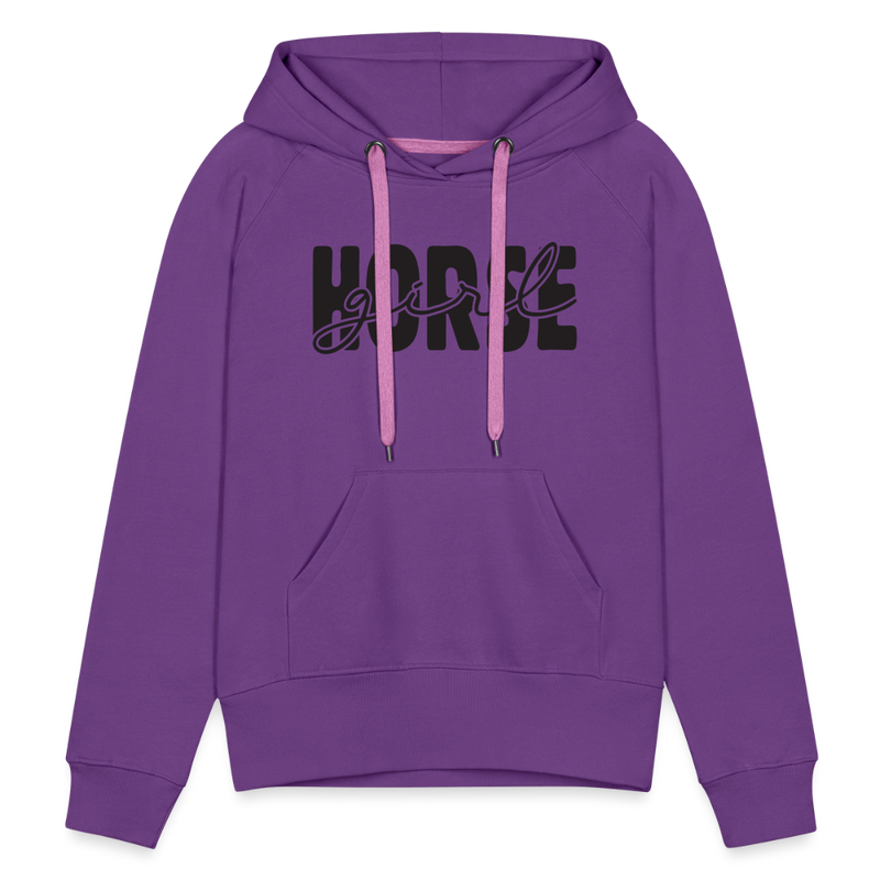 Frauen Premium Hoodie Horse Girl - Purple