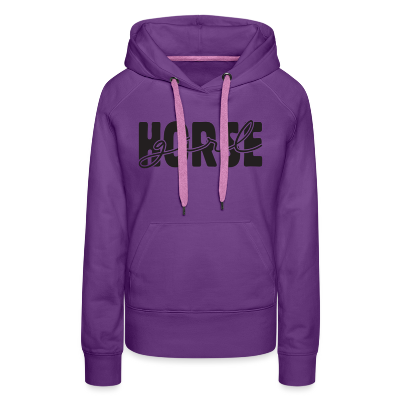 Frauen Premium Hoodie Horse Girl - Purple