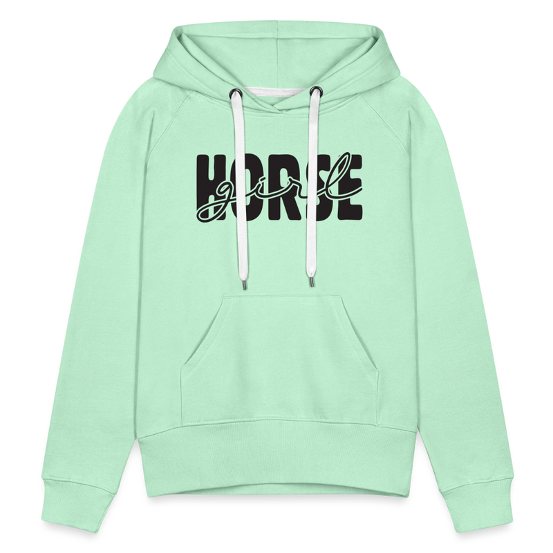 Frauen Premium Hoodie Horse Girl - helles Mintgrün