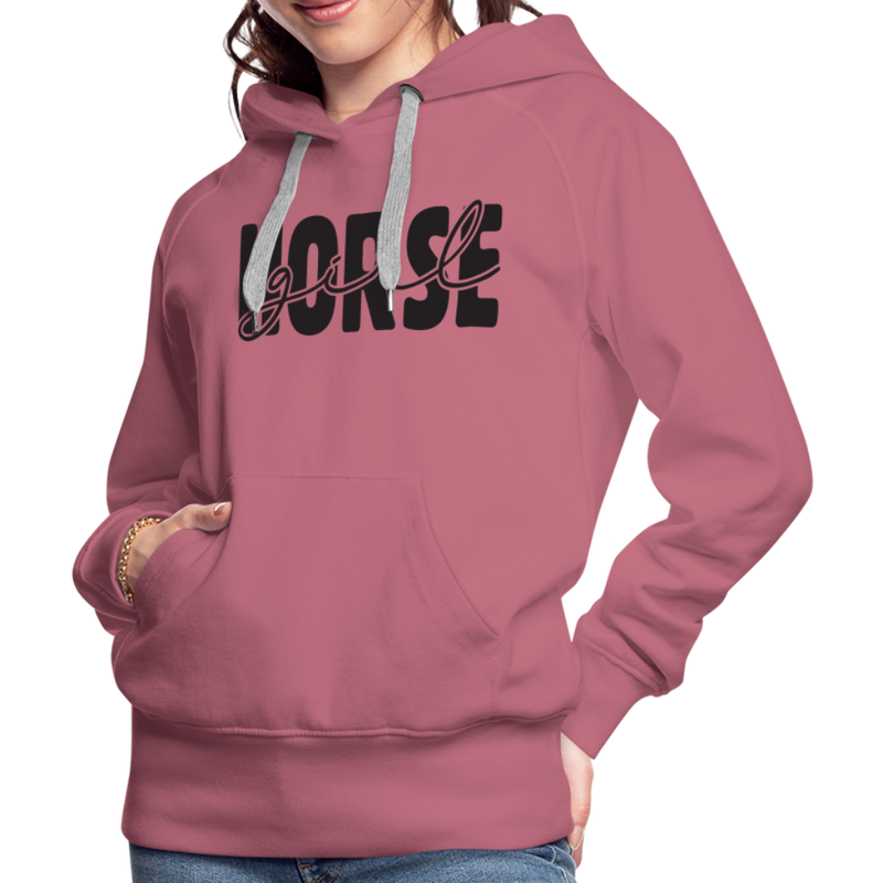 Frauen Premium Hoodie Horse Girl - Malve