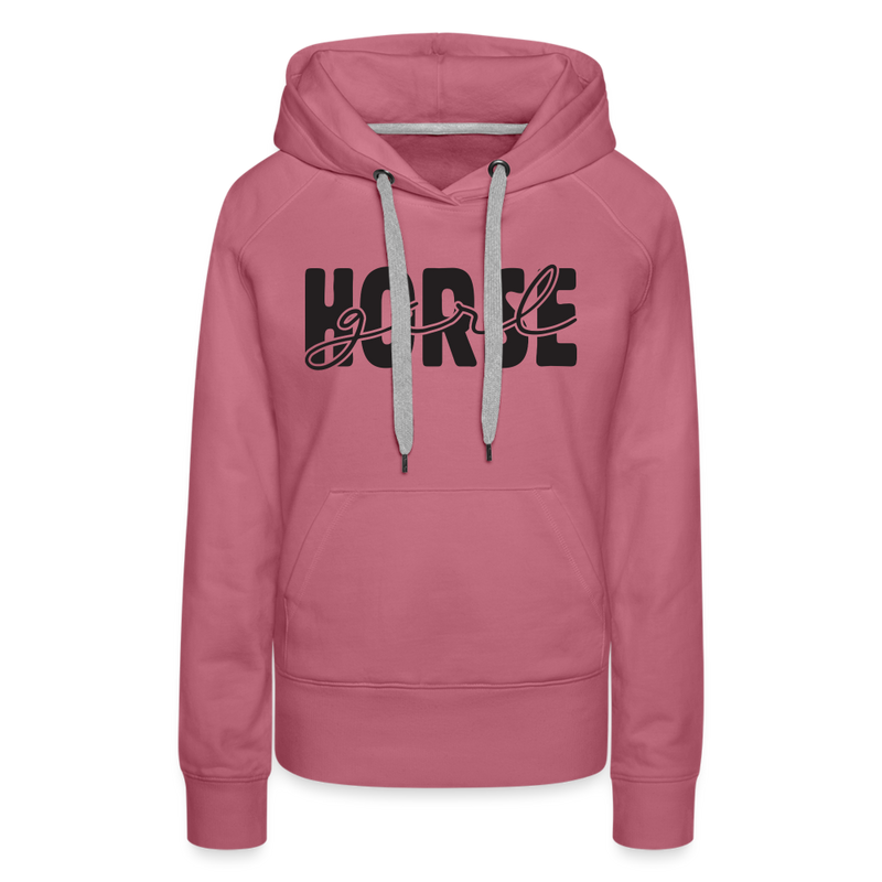 Frauen Premium Hoodie Horse Girl - Malve