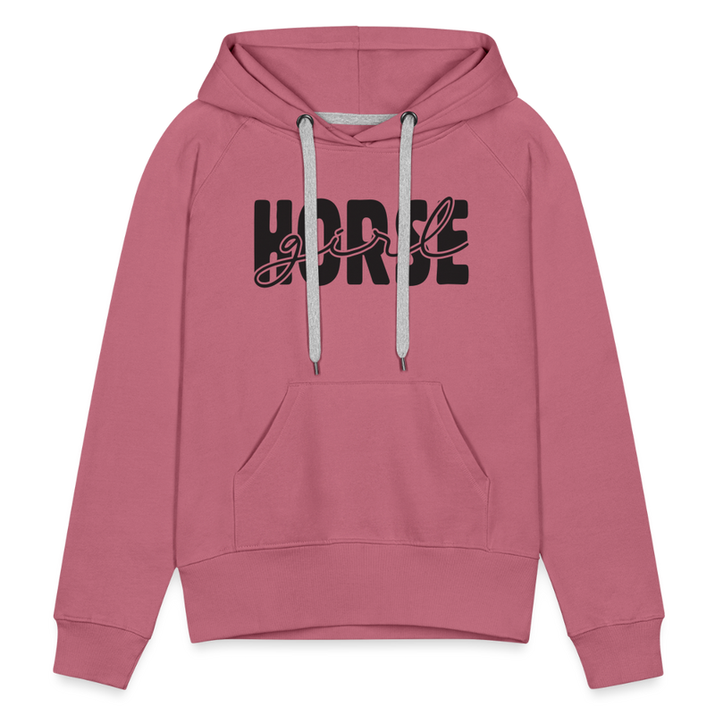 Frauen Premium Hoodie Horse Girl - Malve