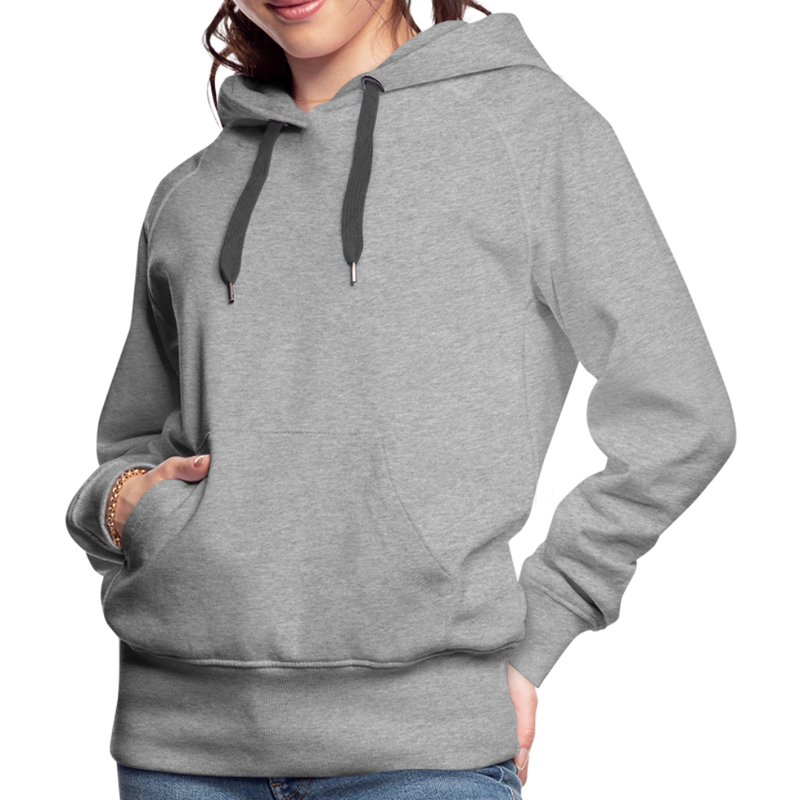 Frauen Premium Hoodie Ich bremse auch für Englischreiter - Grau meliert