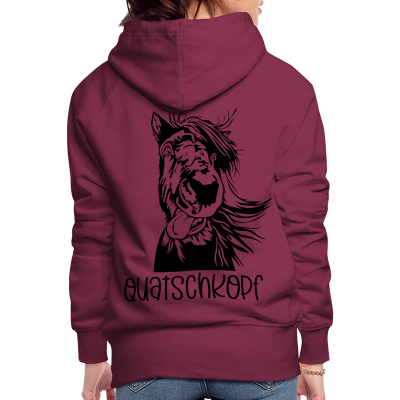 Frauen Premium Hoodie Quatschkopf - Bordeaux