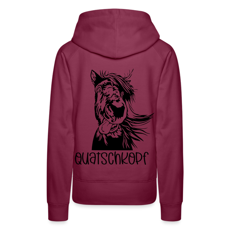 Frauen Premium Hoodie Quatschkopf - Bordeaux