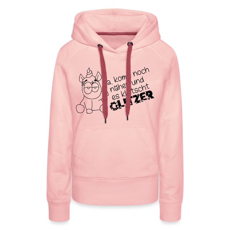 Frauen Premium Hoodie Glitzer - Kristallrosa