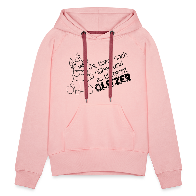 Frauen Premium Hoodie Glitzer - Kristallrosa