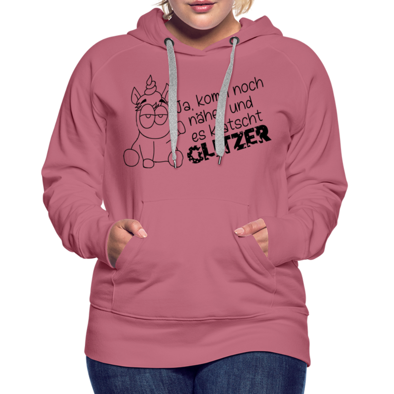 Frauen Premium Hoodie Glitzer - Malve