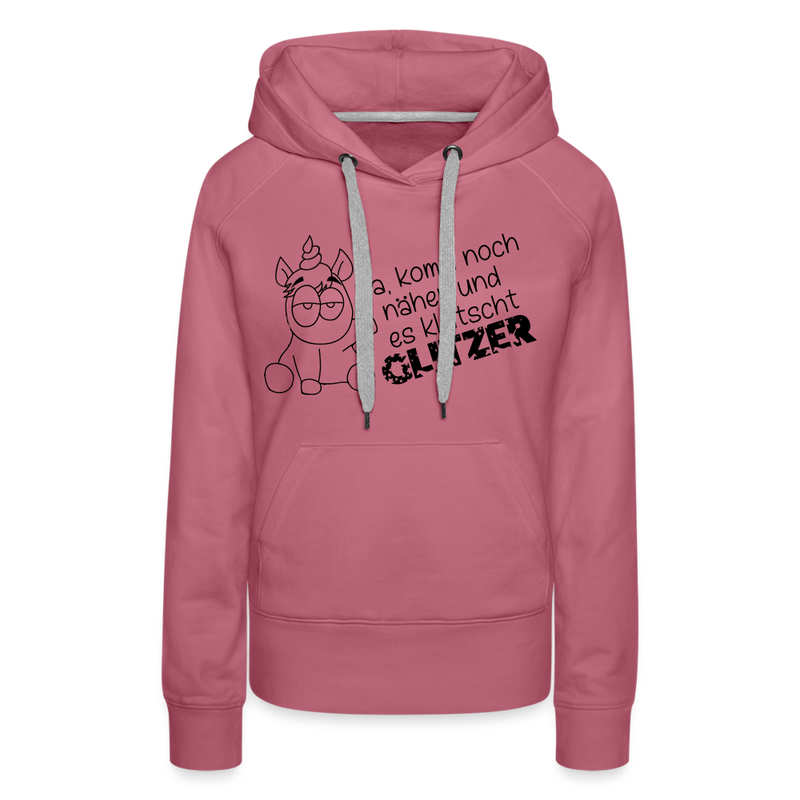 Frauen Premium Hoodie Glitzer - Malve