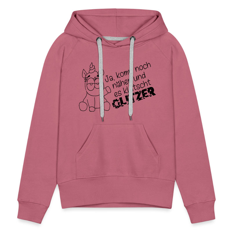 Frauen Premium Hoodie Glitzer - Malve