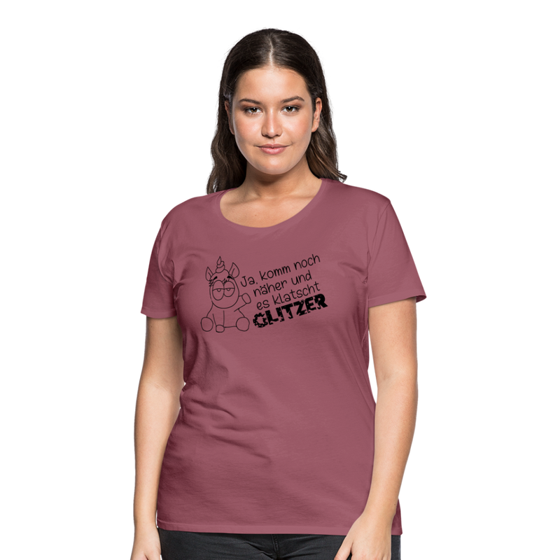 Frauen Premium T-Shirt Glitzer - Malve