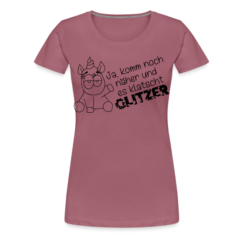 Frauen Premium T-Shirt Glitzer - Malve