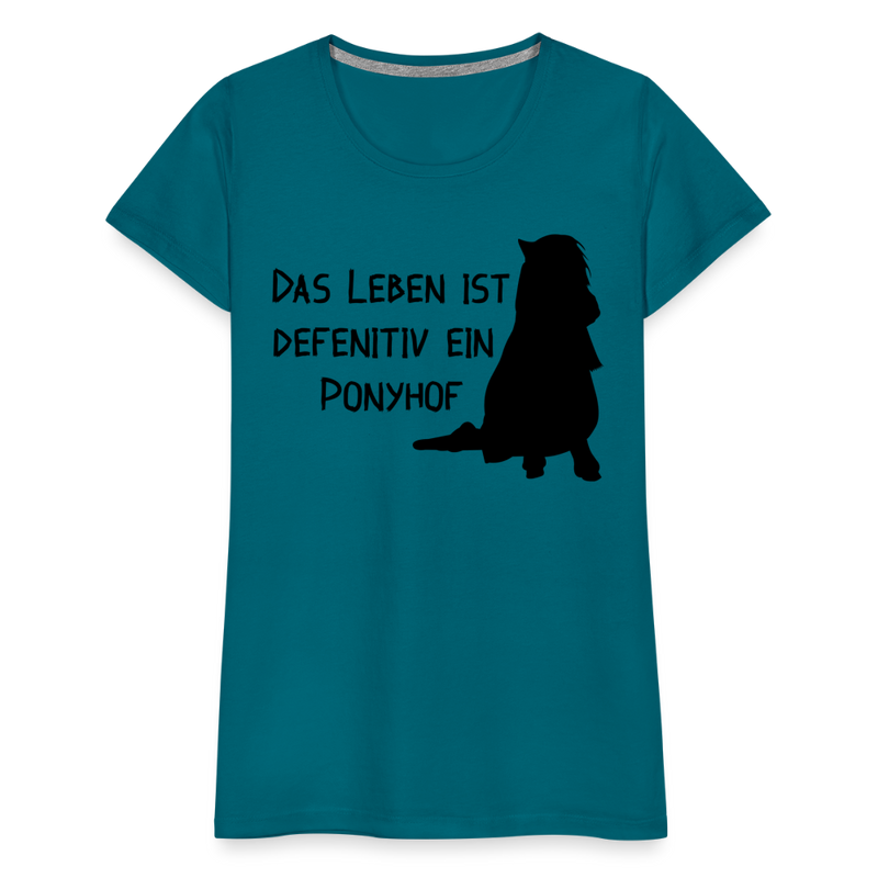 Frauen Premium T-Shirt Ponyhof - Divablau