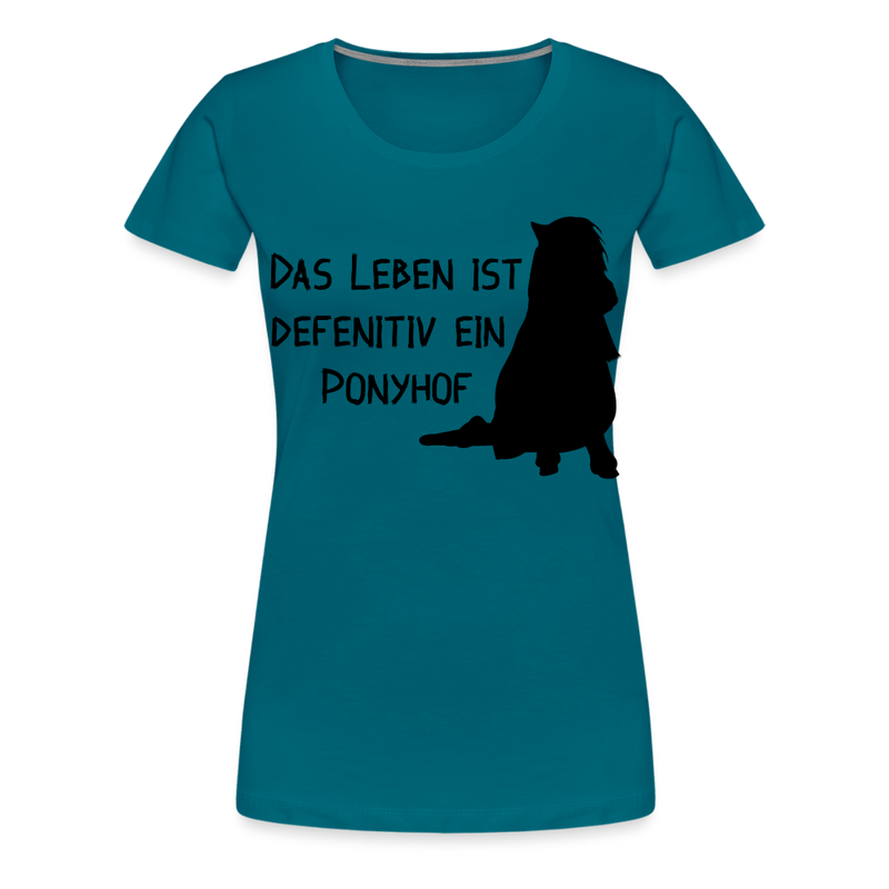 Frauen Premium T-Shirt Ponyhof - Divablau