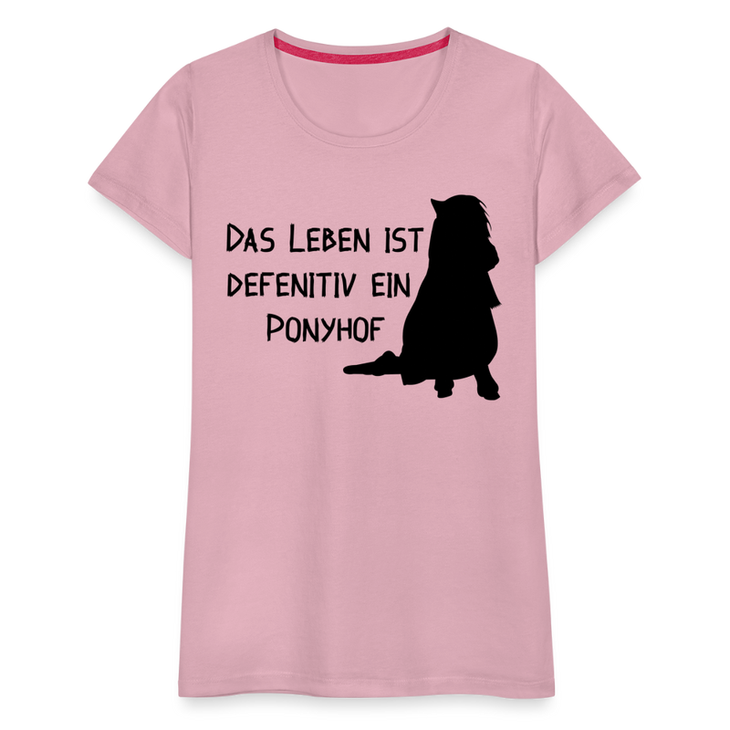 Frauen Premium T-Shirt Ponyhof - Hellrosa