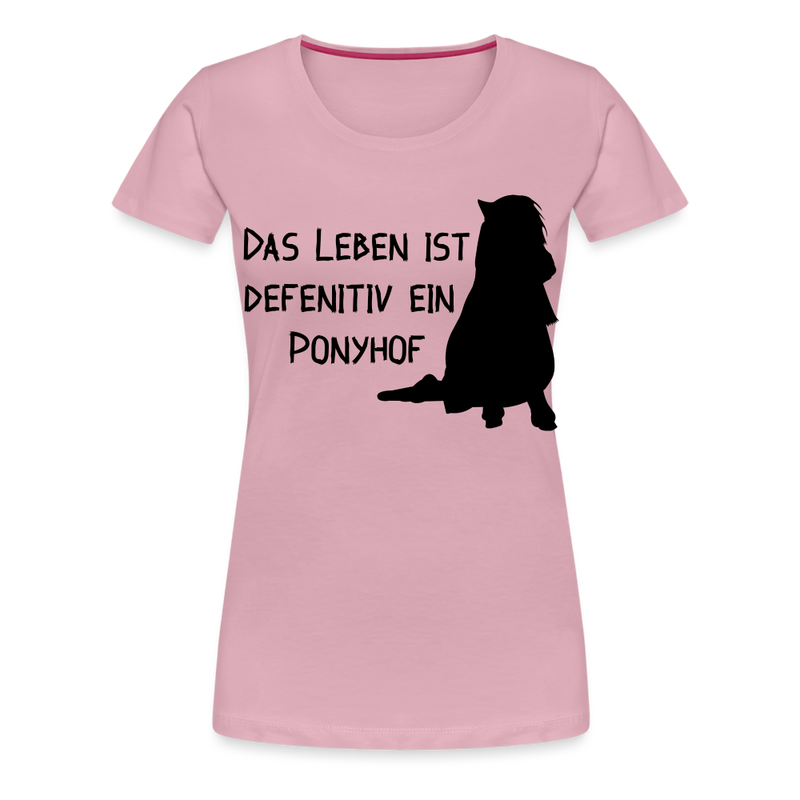 Frauen Premium T-Shirt Ponyhof - Hellrosa