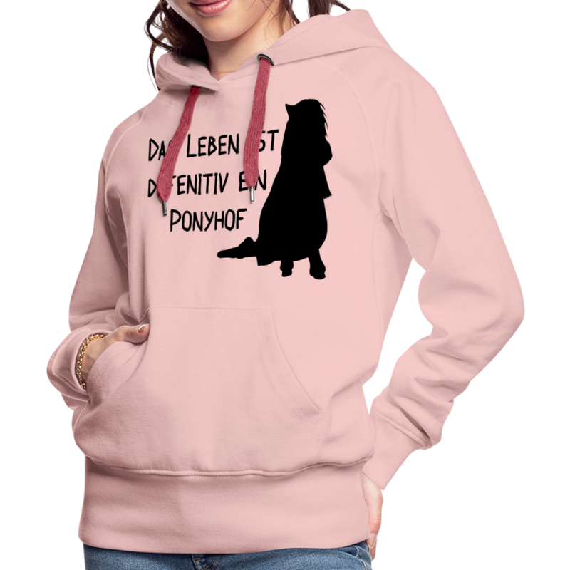 Frauen Premium Hoodie Ponyhof - Kristallrosa