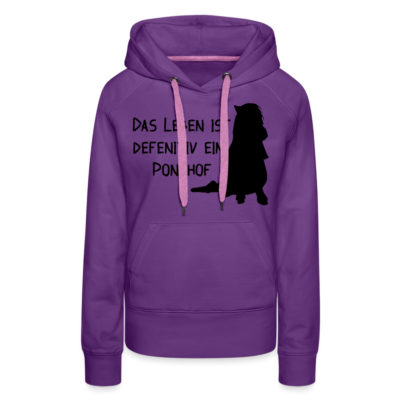 Frauen Premium Hoodie Ponyhof - Purple